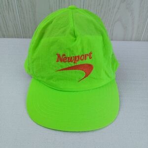 Vintage 1990s Neon Newport Cigarettes Promotional Adjustable Snapback Hat Cap